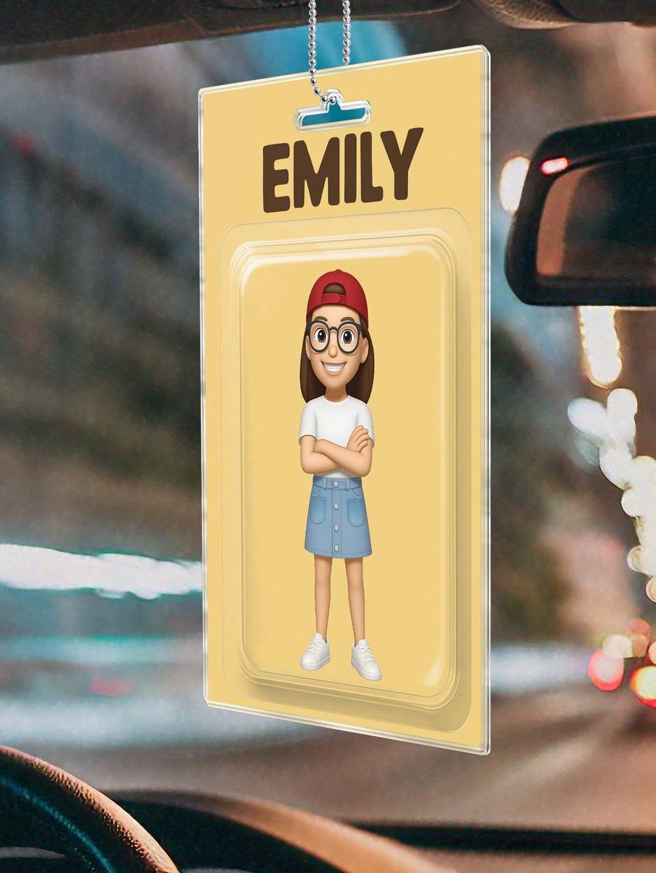 Custom 2D Character Sticker Set Packaging Toy Box Acrylic Keychain